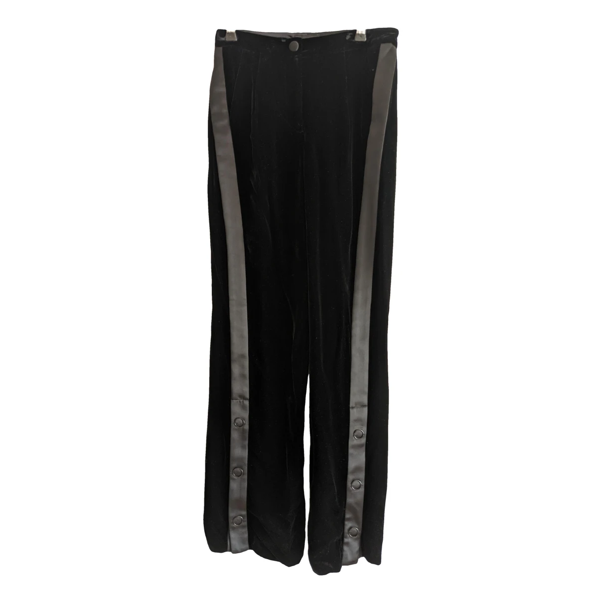 Pre-owned Emporio Armani Velvet Trousers In Black