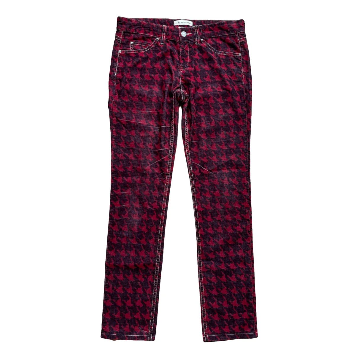 Pre-owned Isabel Marant Étoile Slim Jeans In Red
