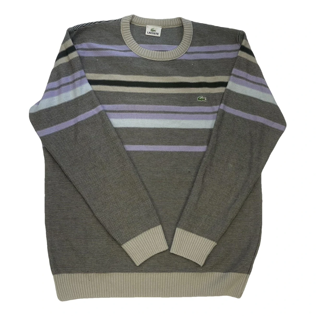 Pre-owned Lacoste Wool Pull In Multicolour