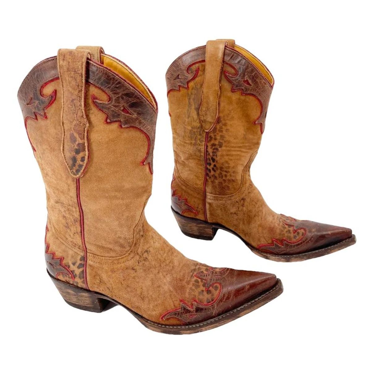 Pre-owned Old Gringo Leather Cowboy Boots In Brown