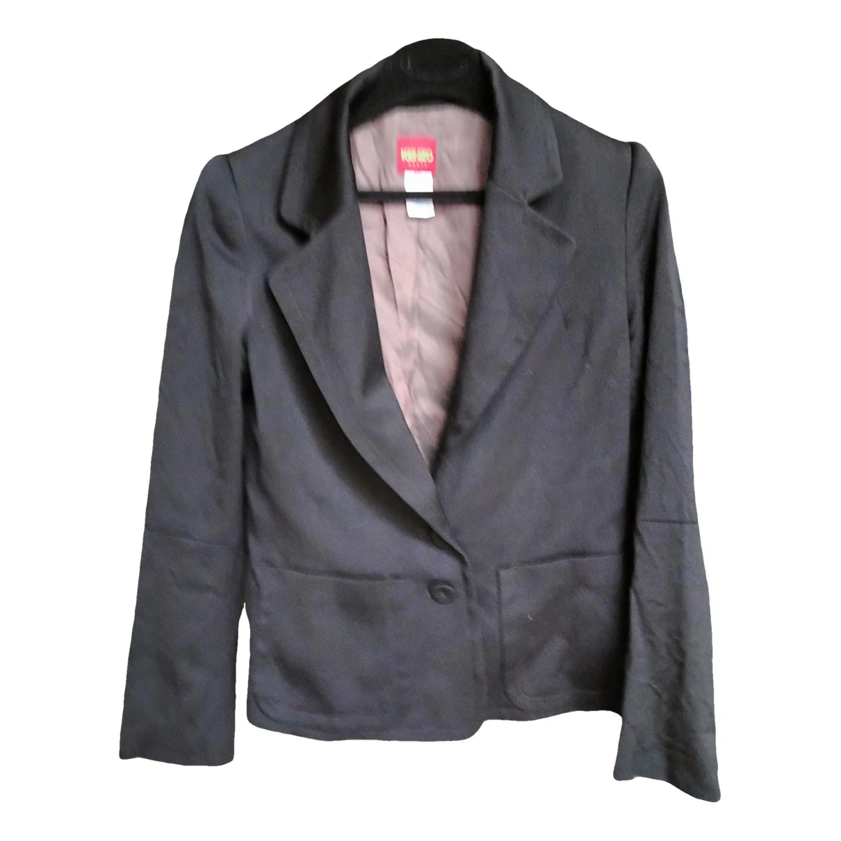 Pre-owned Kenzo Wool Short Vest In Black