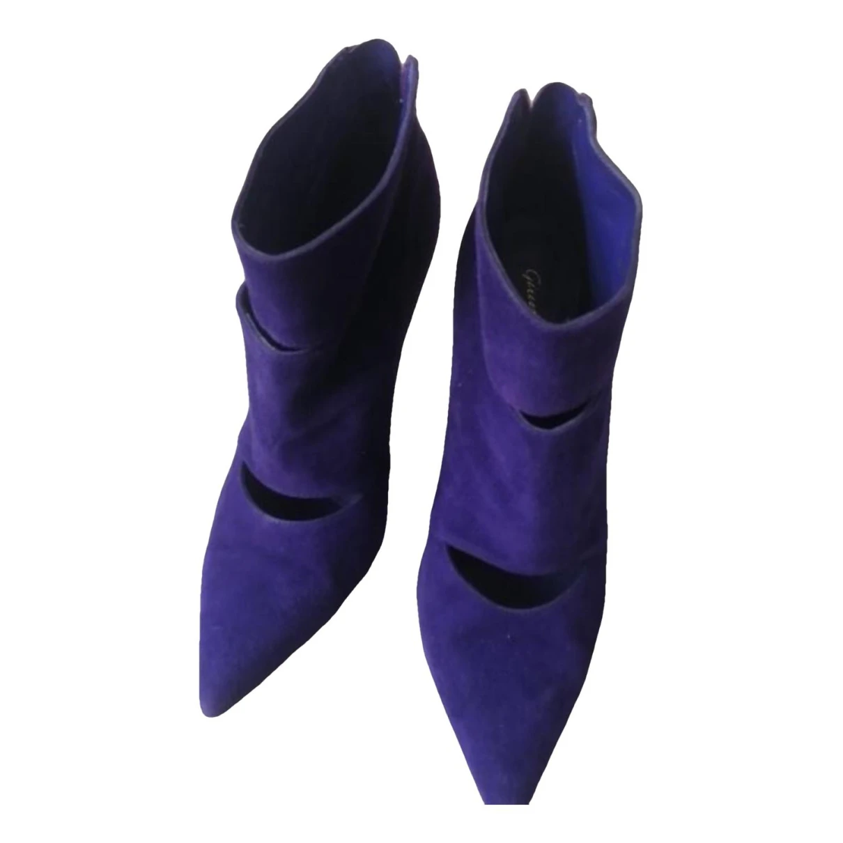 Pre-owned Gianvito Rossi Ankle Boots In Purple