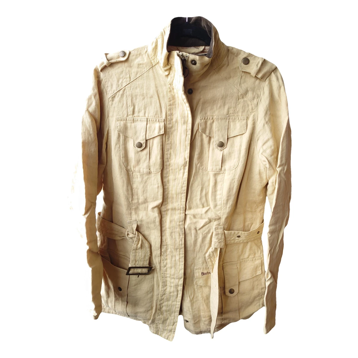 Pre-owned Barbour Linen Jacket In Yellow
