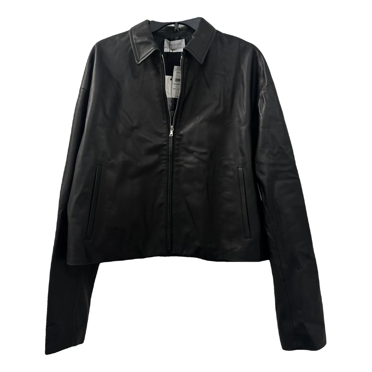 Pre-owned John Elliott Leather Jacket In Black