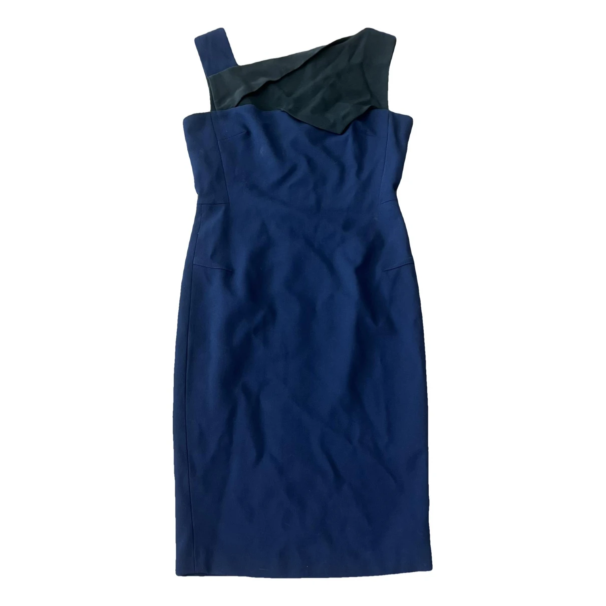 Pre-owned Roland Mouret Wool Mid-length Dress In Navy