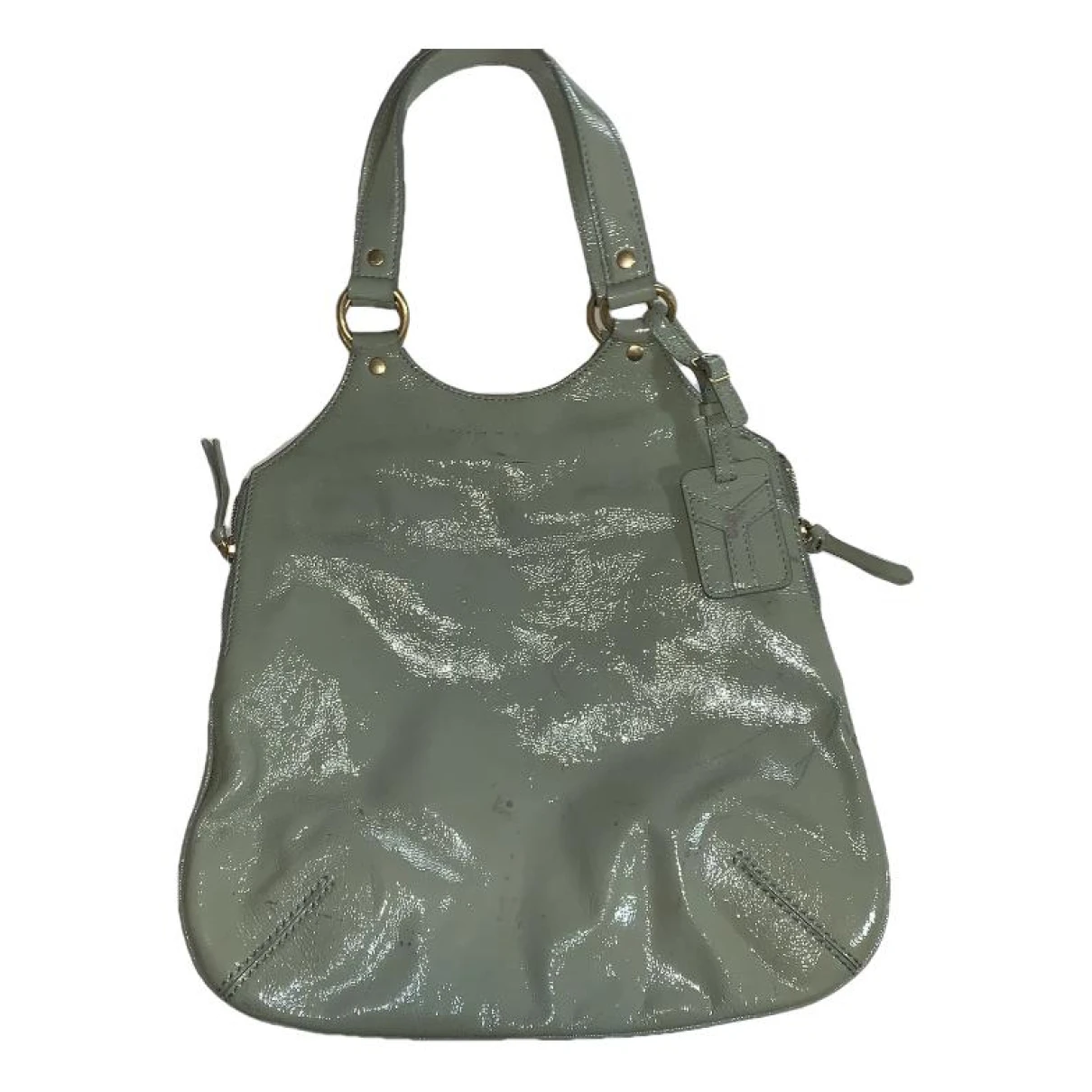 Pre-owned Saint Laurent Patent Leather Handbag In Green