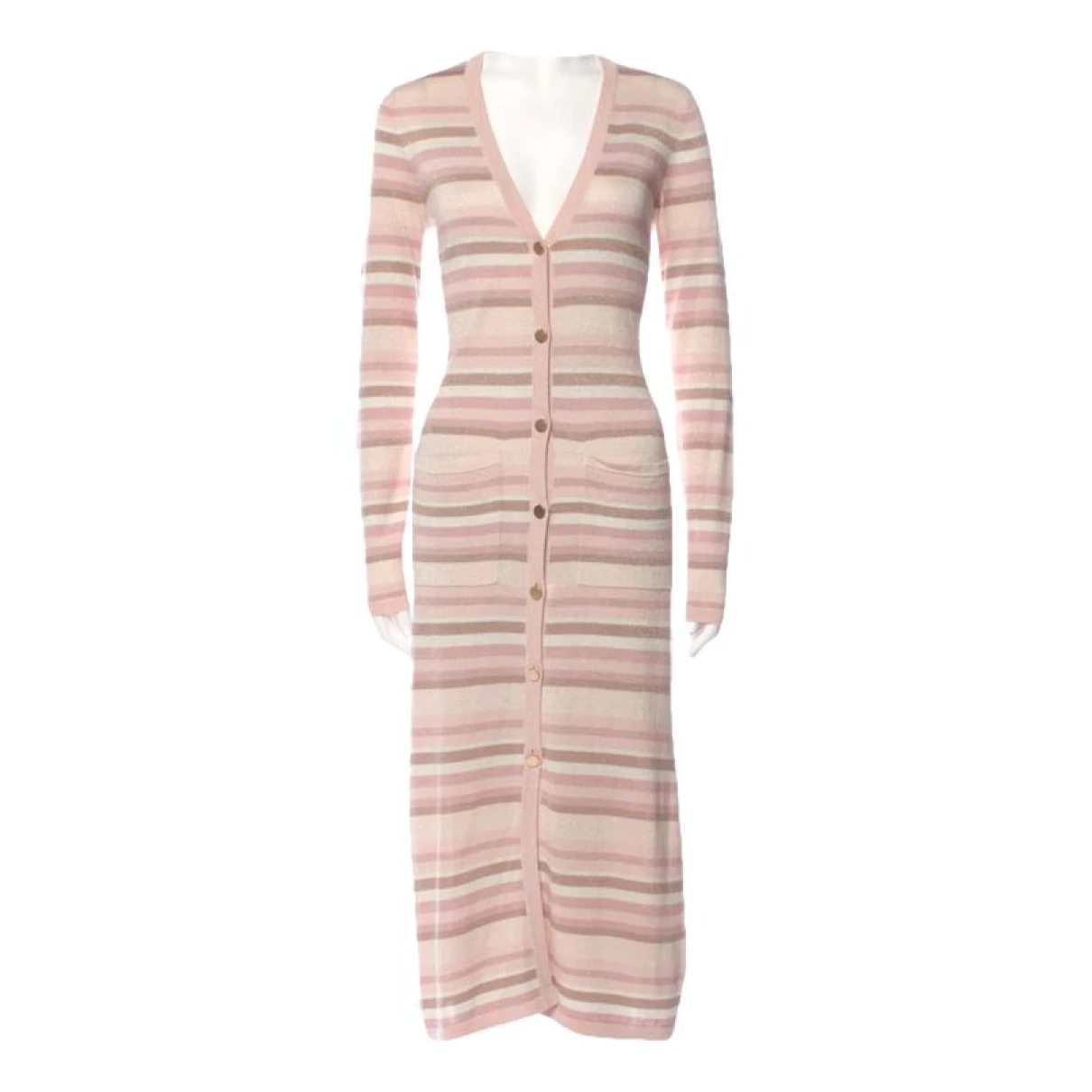 Pre-owned L Agence Maxi Dress In Pink