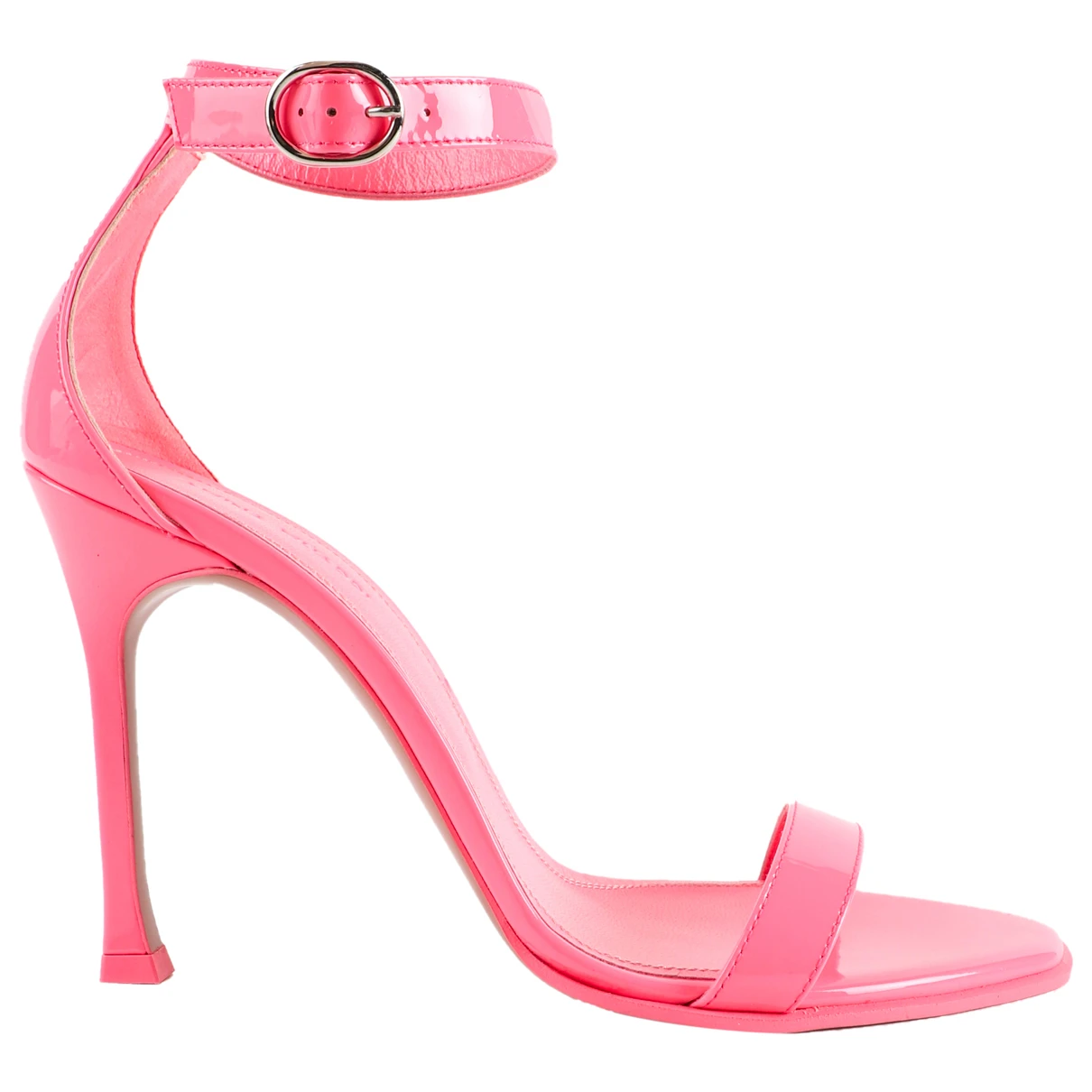 Pre-owned Amina Muaddi Leather Sandal In Pink