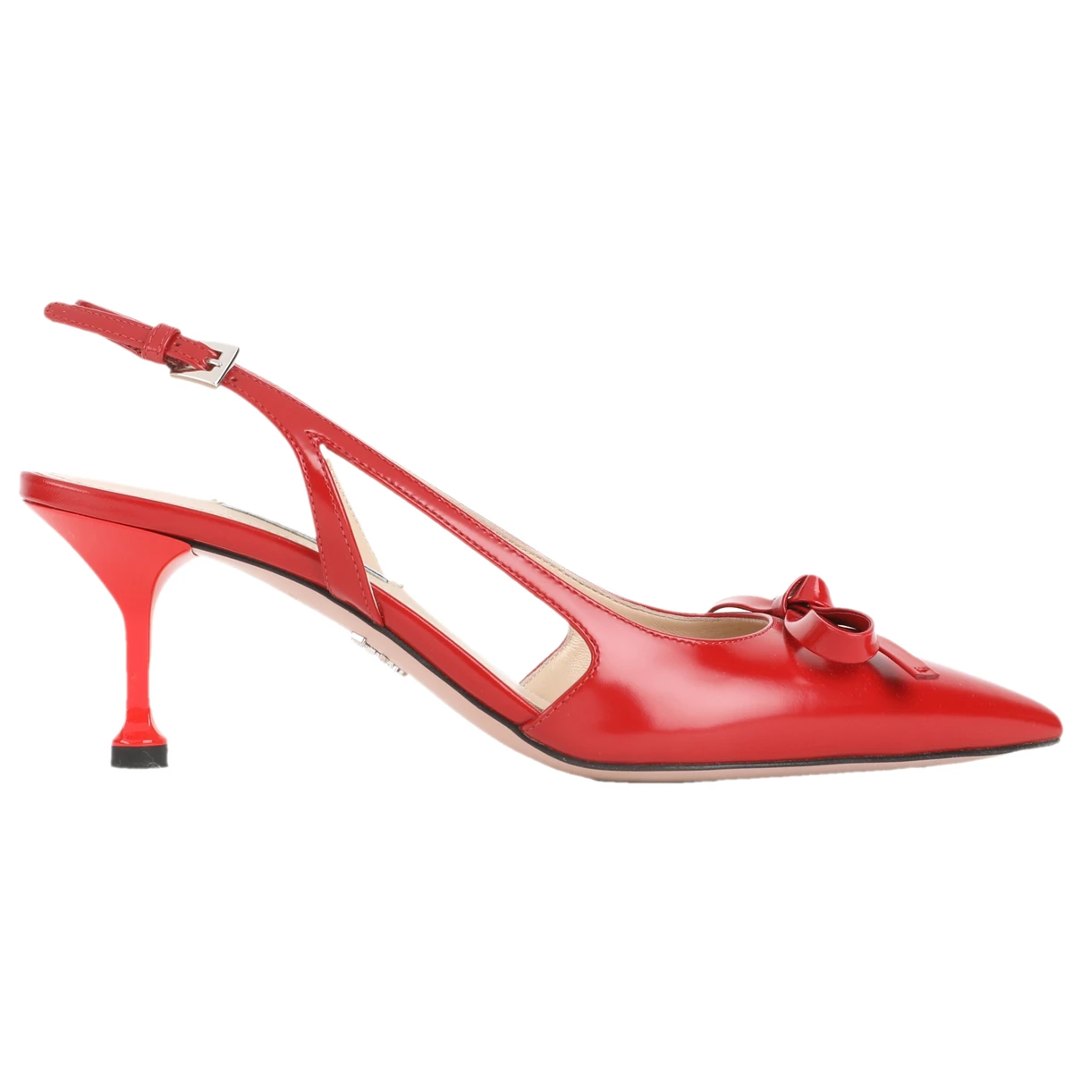 Pre-owned Prada Leather Sandal In Red
