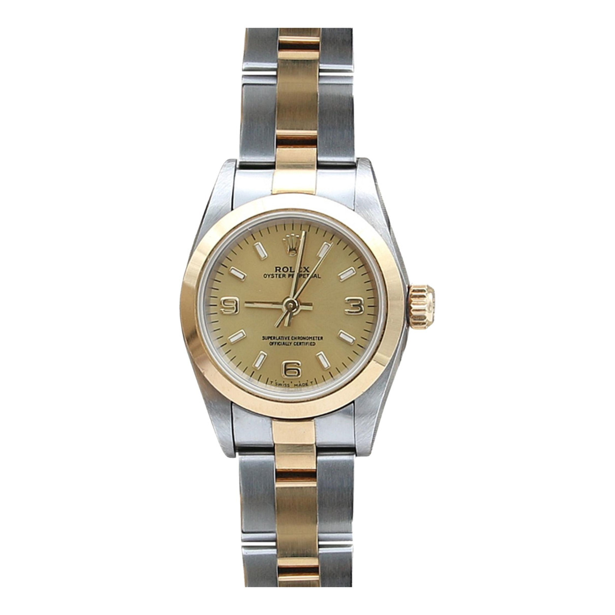 accessories Rolex watches Lady Oyster Perpetual 26mm for Female gold and steel. Used condition