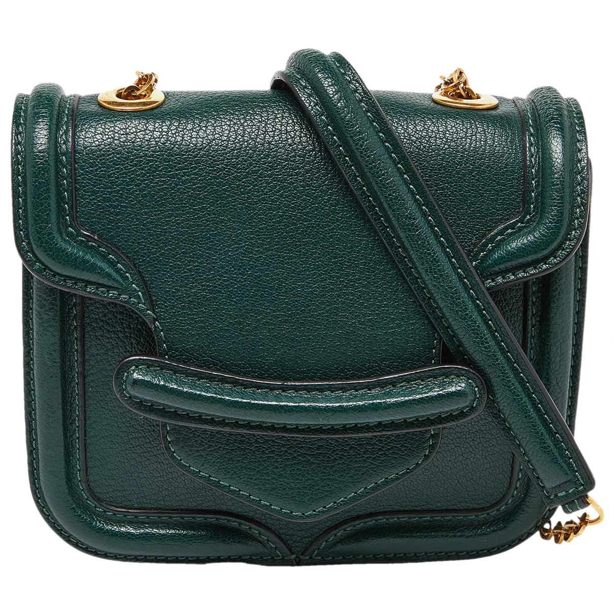 Pre-owned Alexander Mcqueen Leather Handbag In Green