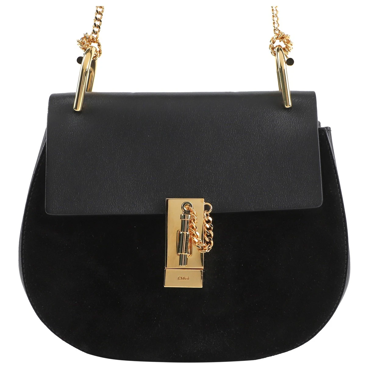 Pre-owned Chloé Drew Leather Crossbody Bag In Black