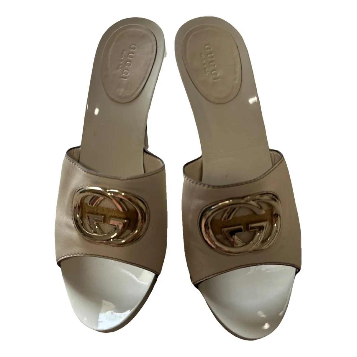 shoes Gucci mules & clogs for Female Leather 38 EU. Used condition