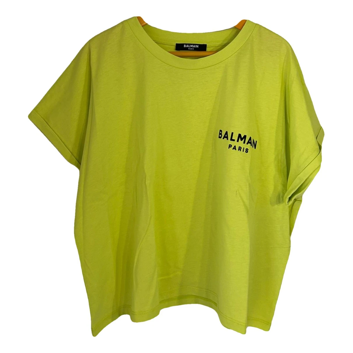 Pre-owned Balmain T-shirt In Yellow