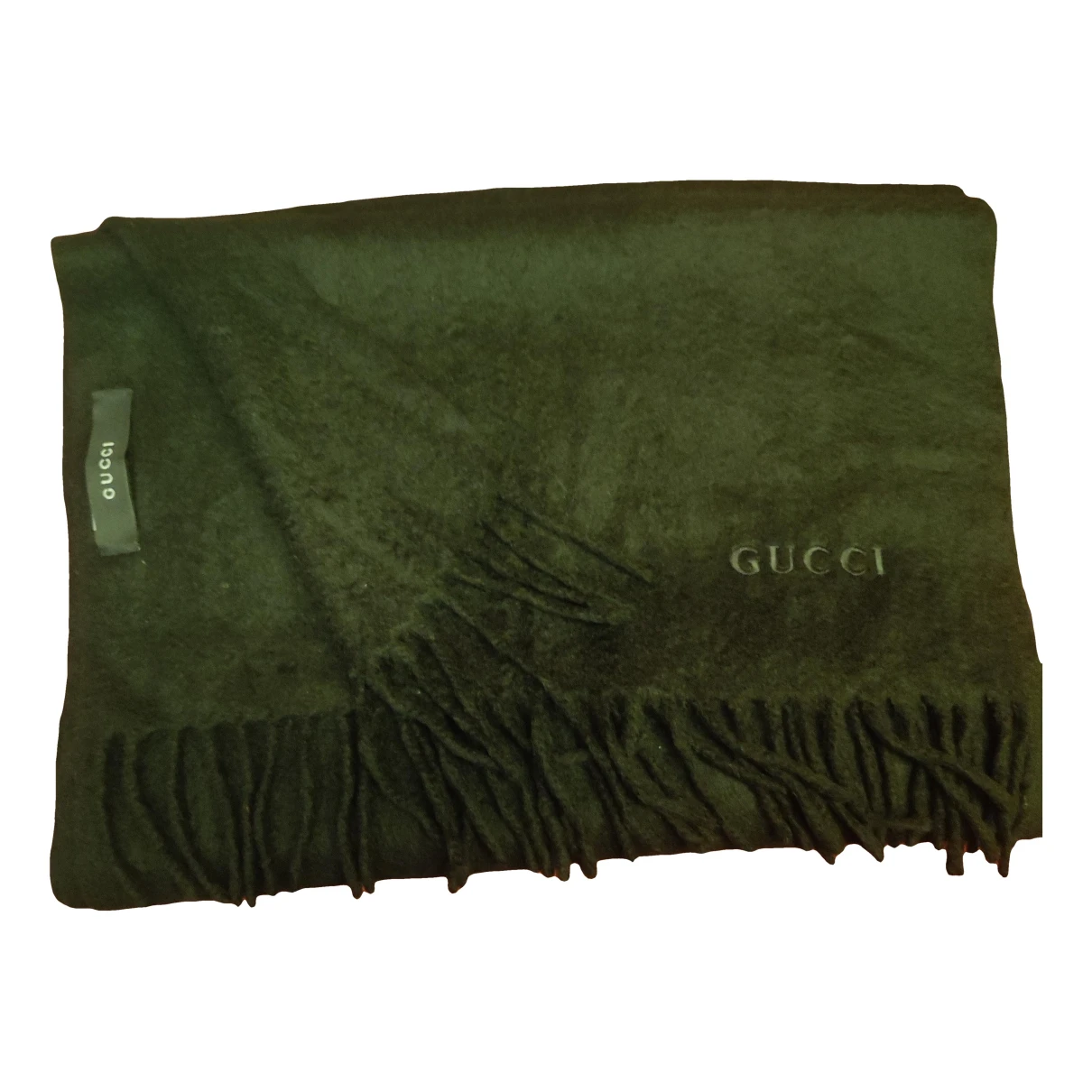 Pre-owned Gucci Cashmere Scarf In Black