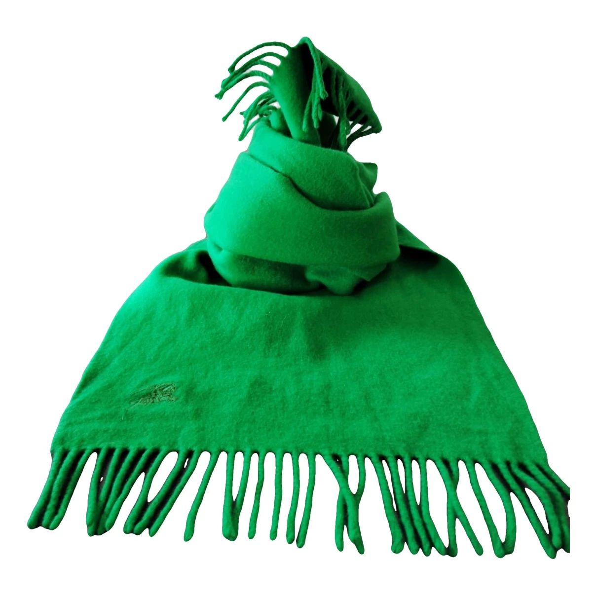 Pre-owned Burberry Wool Scarf In Green
