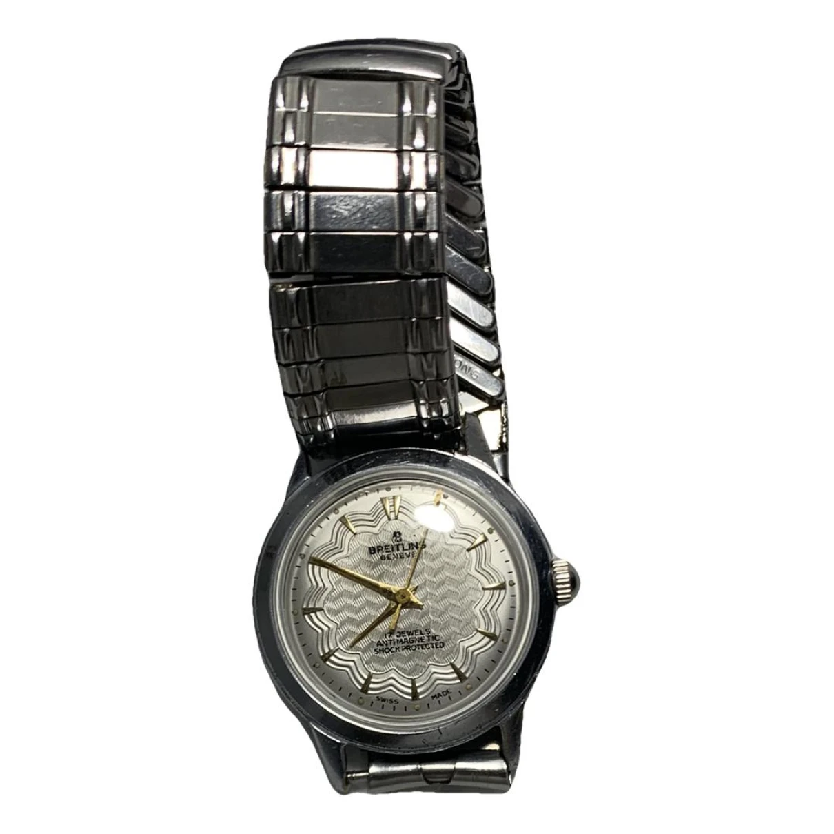 Pre-owned Breitling Silver Watch In White