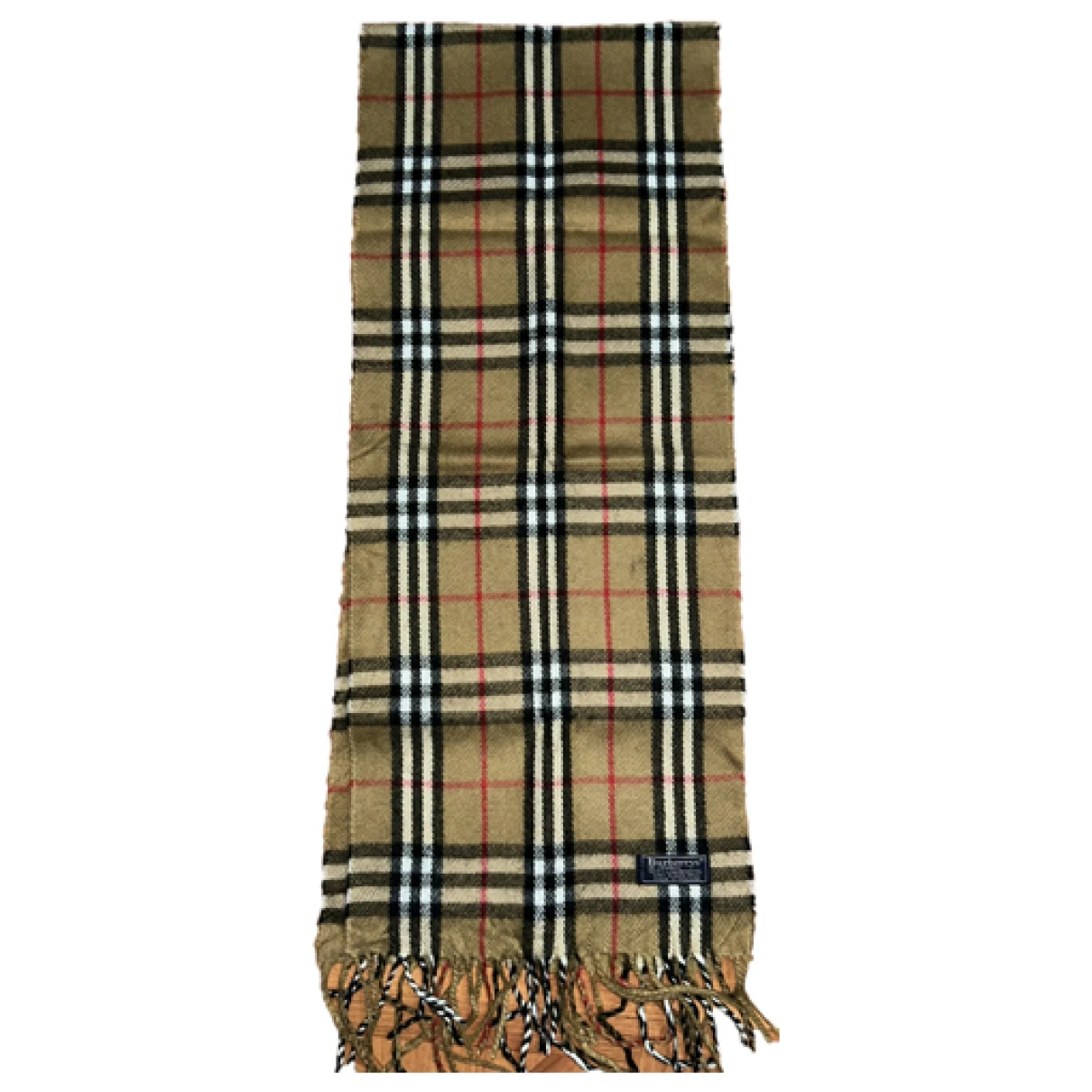 Pre-owned Burberry Wool Scarf & Pocket Square In Beige