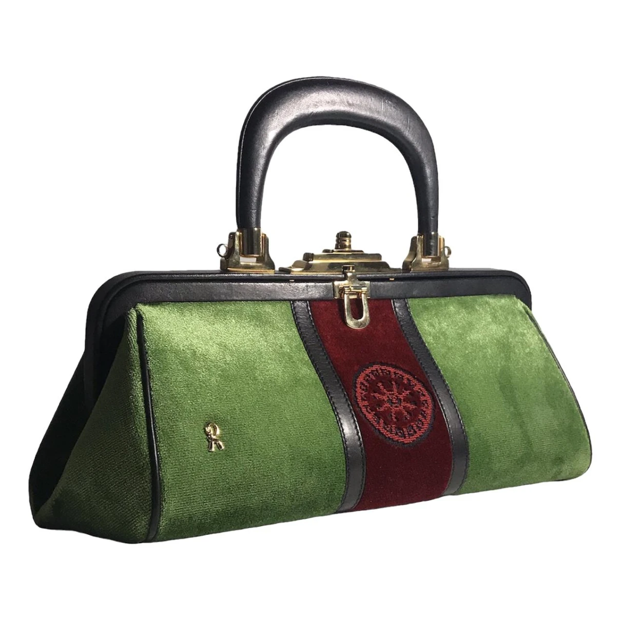 Pre-owned Roberta Di Camerino Velvet Handbag In Green