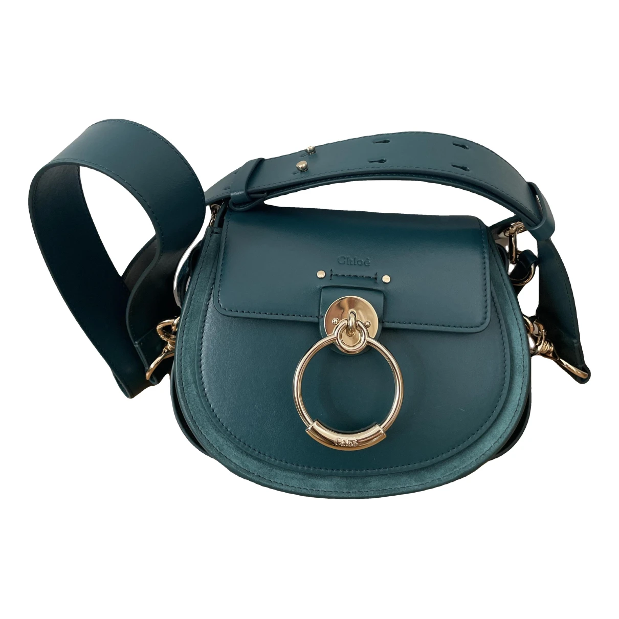 Pre-owned Chloé Tess Leather Handbag In Green