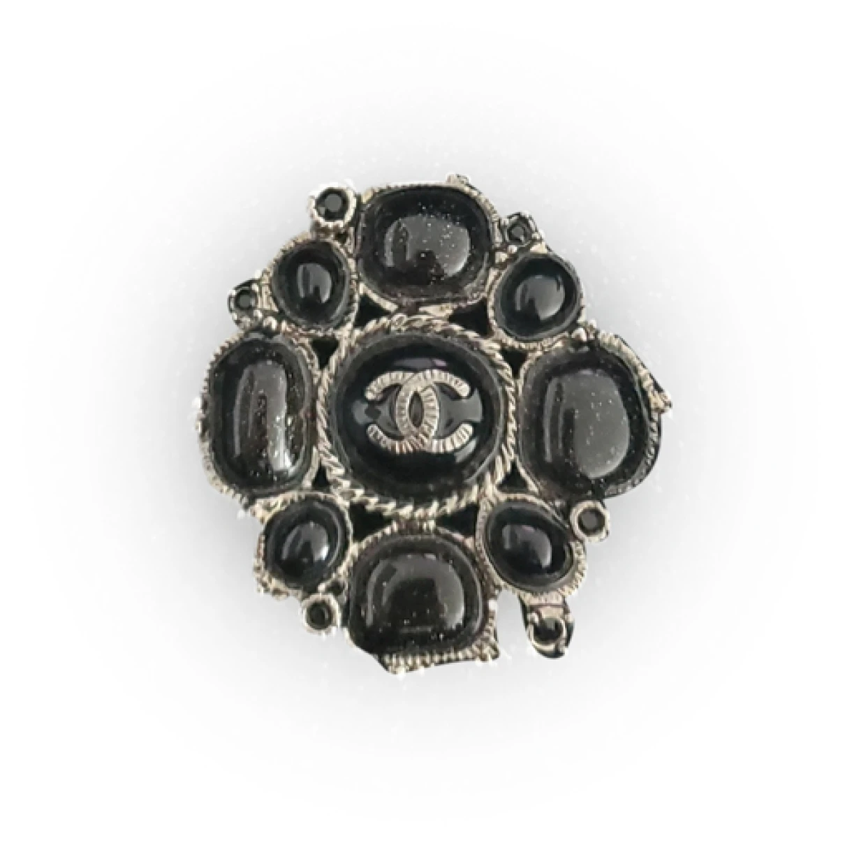 Pre-owned Chanel Camélia Pin & Brooche In Black