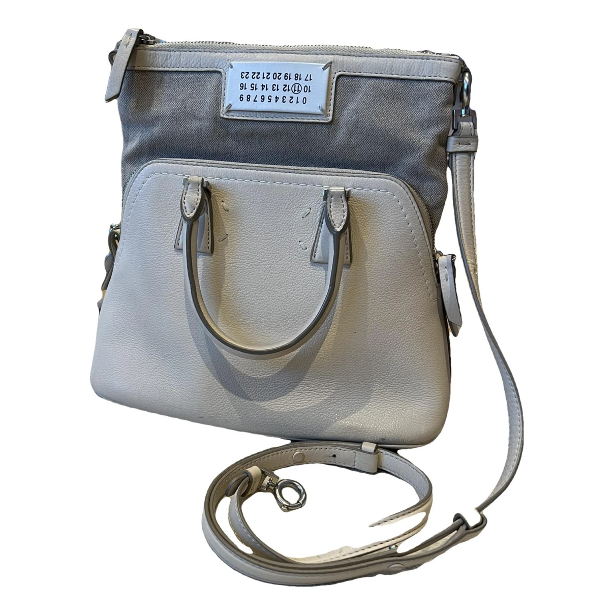 Pre-owned Maison Margiela 5ac Leather Handbag In White