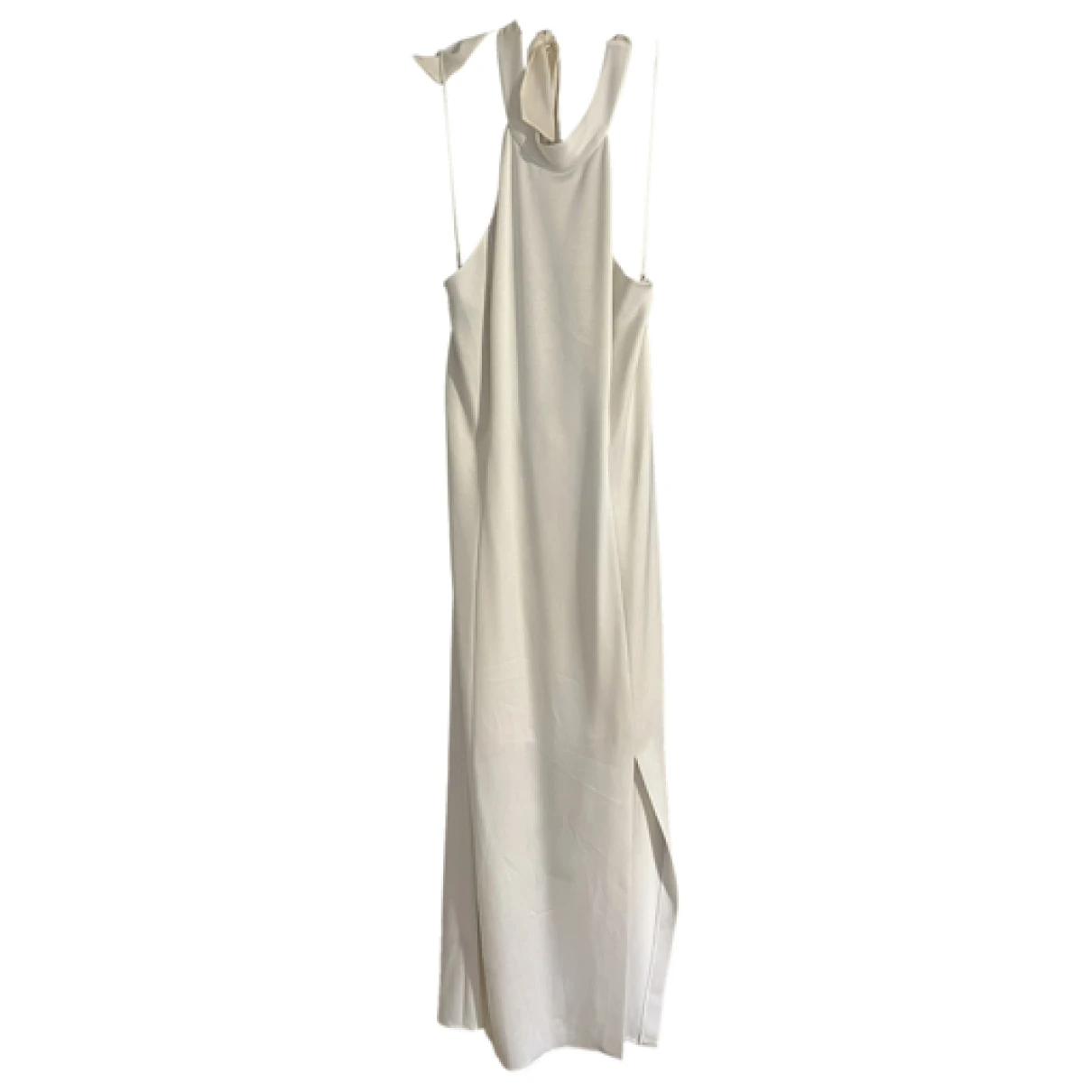 Pre-owned Alice And Olivia Silk Mid-length Dress In White