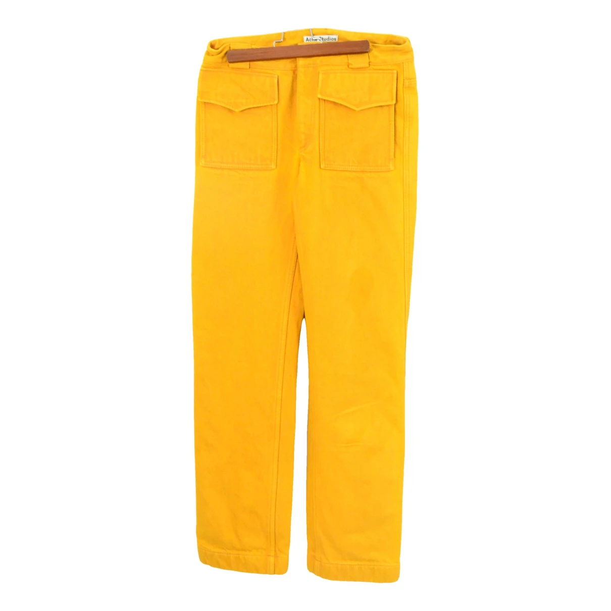 Pre-owned Acne Studios Straight Jeans In Yellow