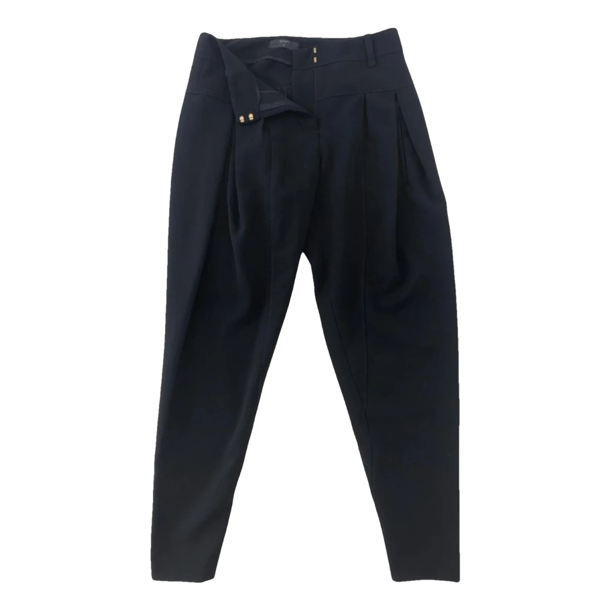 Pre-owned Seventy Straight Pants In Black