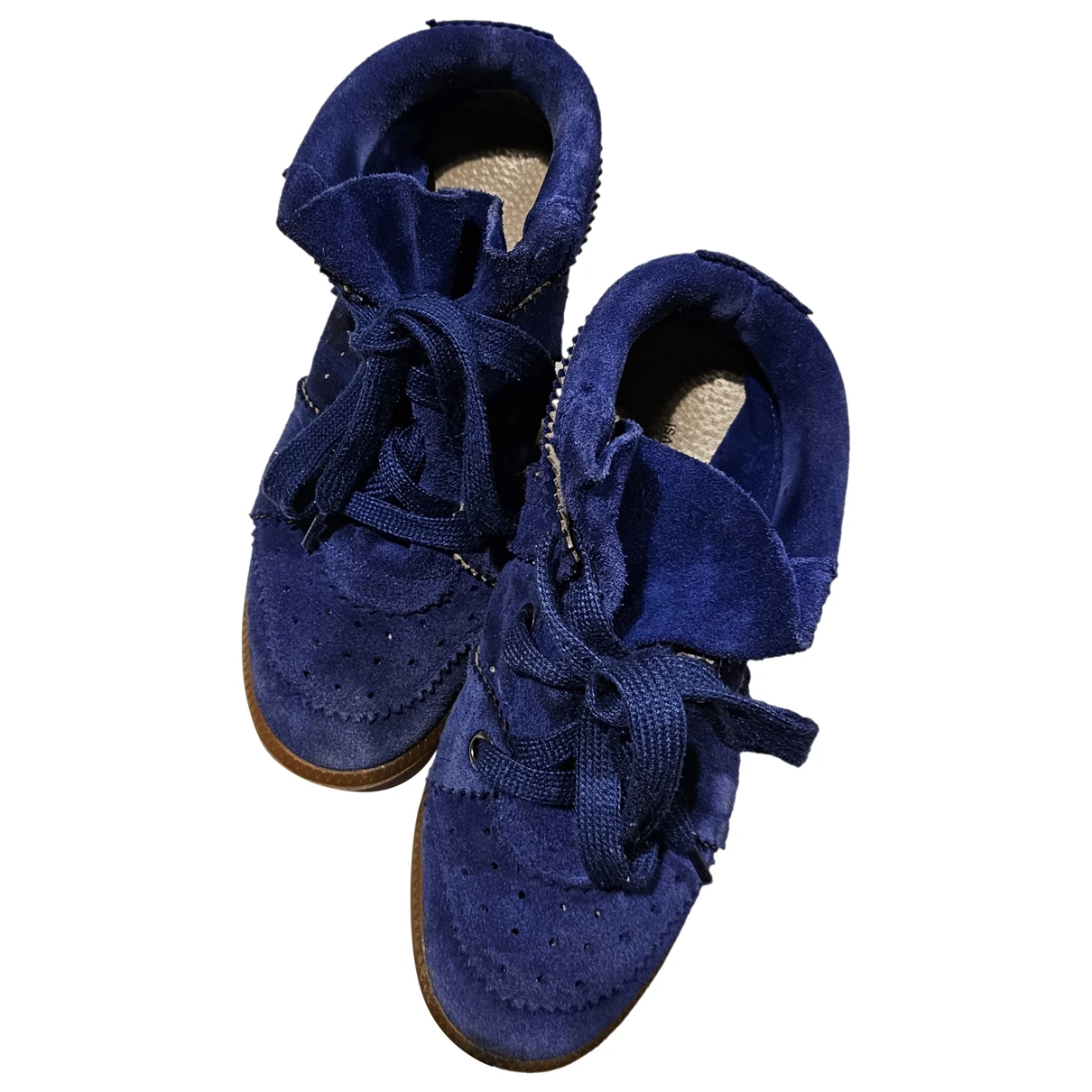 Pre-owned Isabel Marant Betty Leather Trainers In Blue