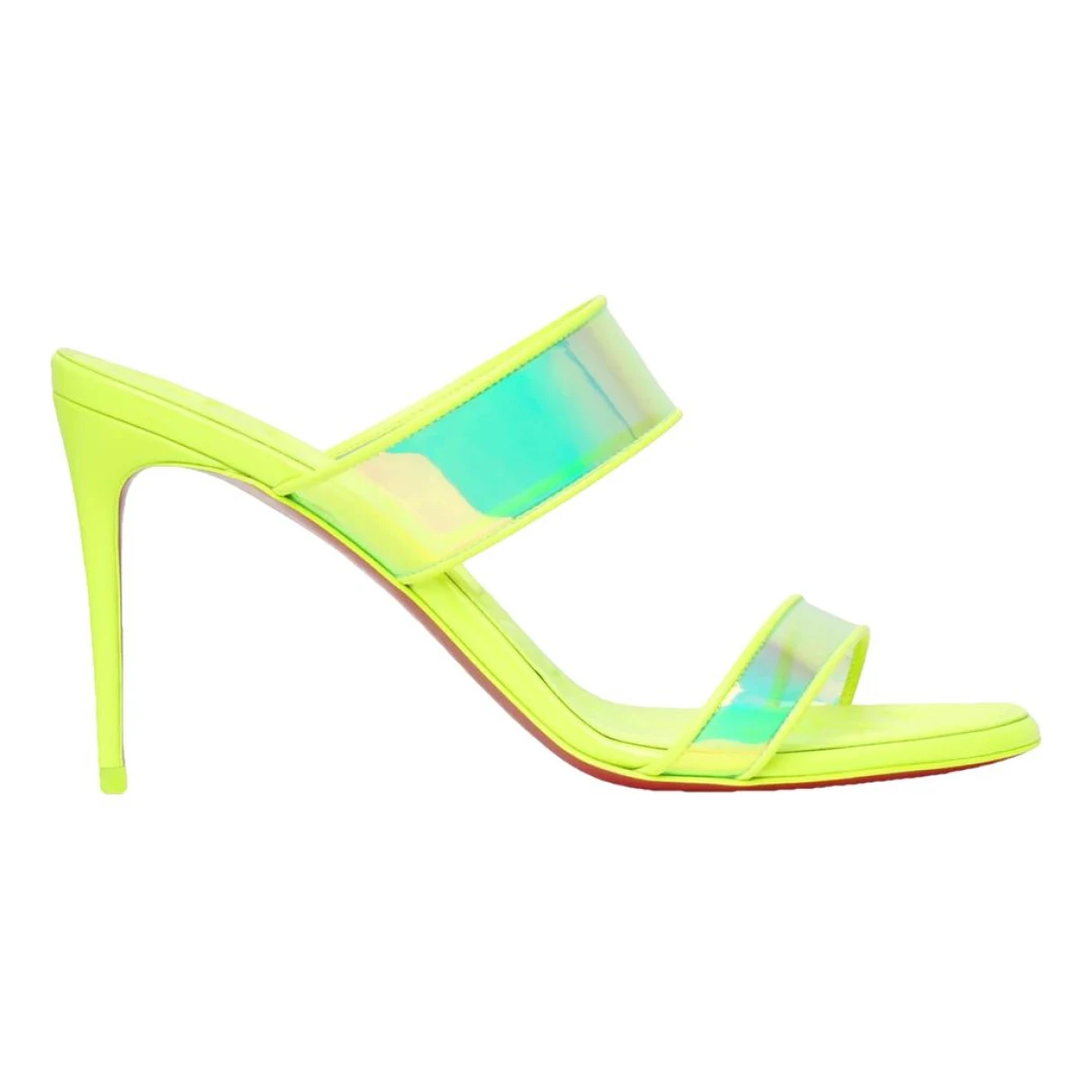 Pre-owned Christian Louboutin Leather Sandal In Yellow