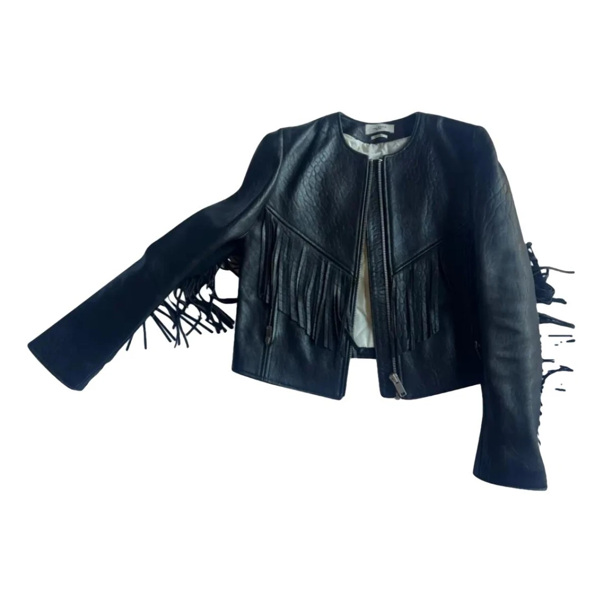 Pre-owned Isabel Marant Étoile Leather Biker Jacket In Black
