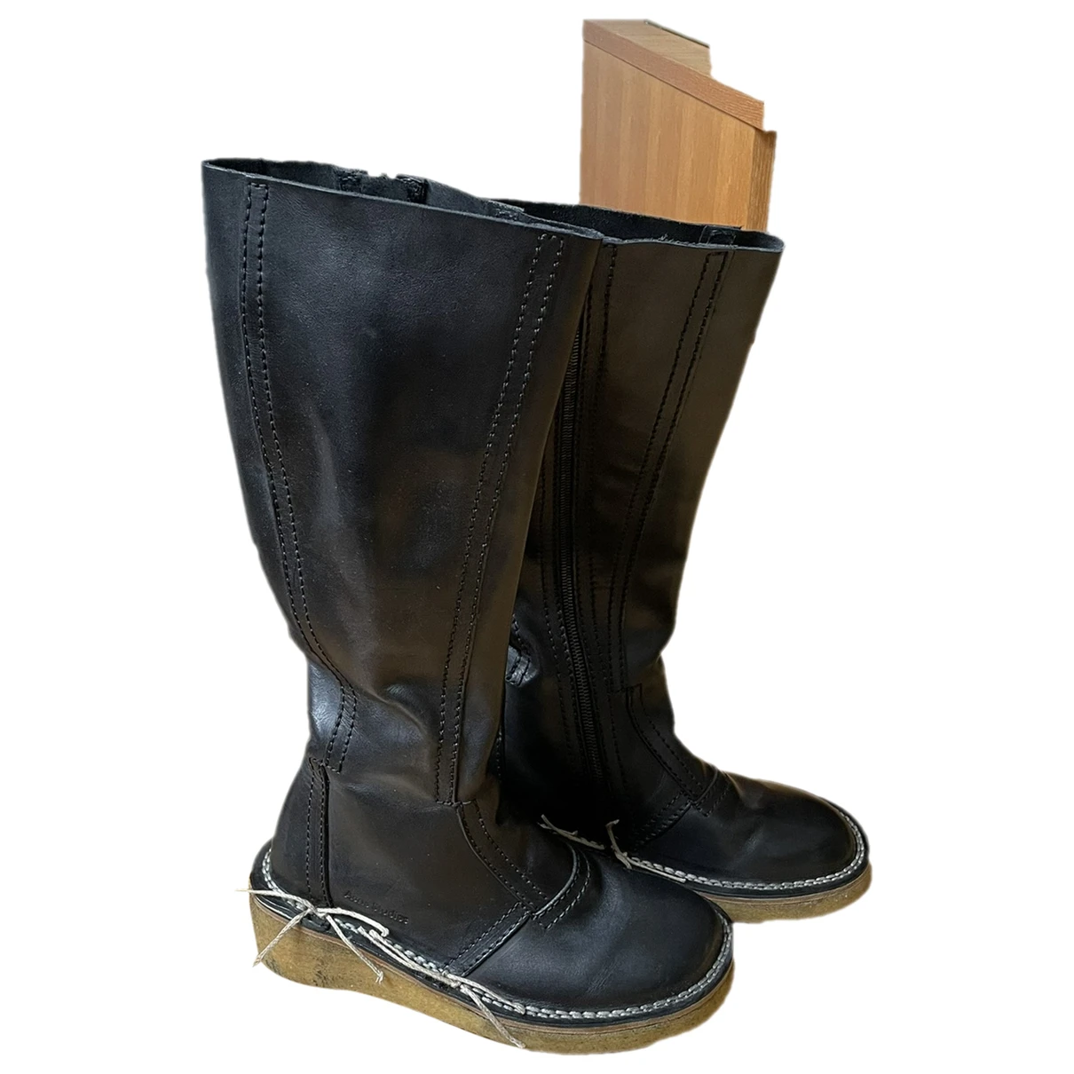 Pre-owned Acne Studios Leather Boots In Black