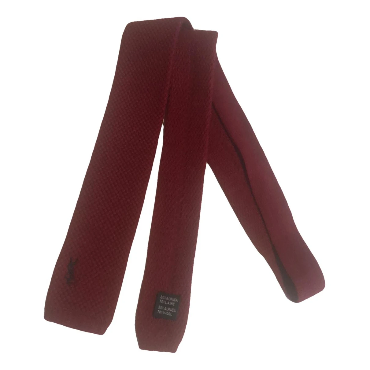 Pre-owned Saint Laurent Wool Tie In Red