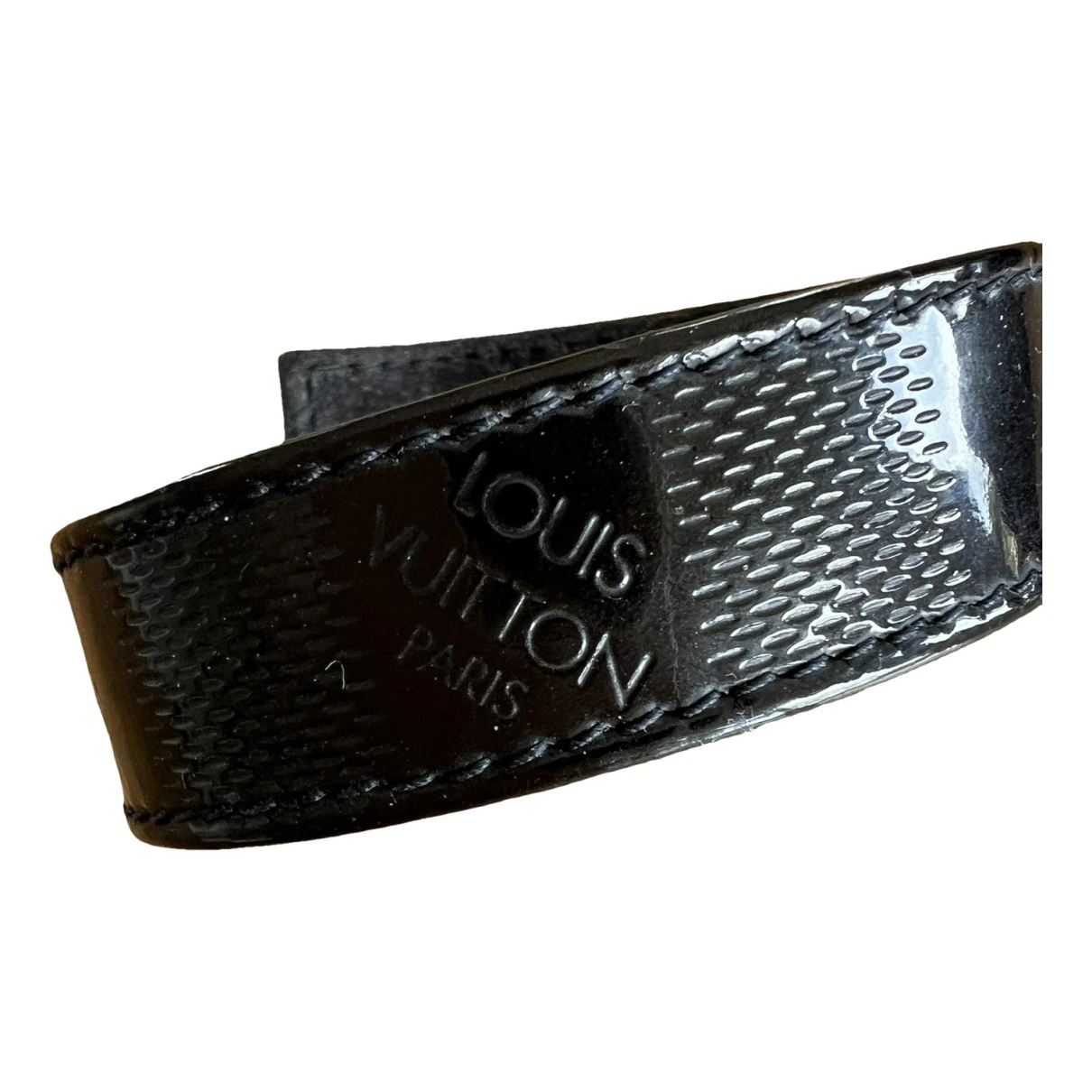Pre-owned Louis Vuitton Patent Leather Bracelet In Black