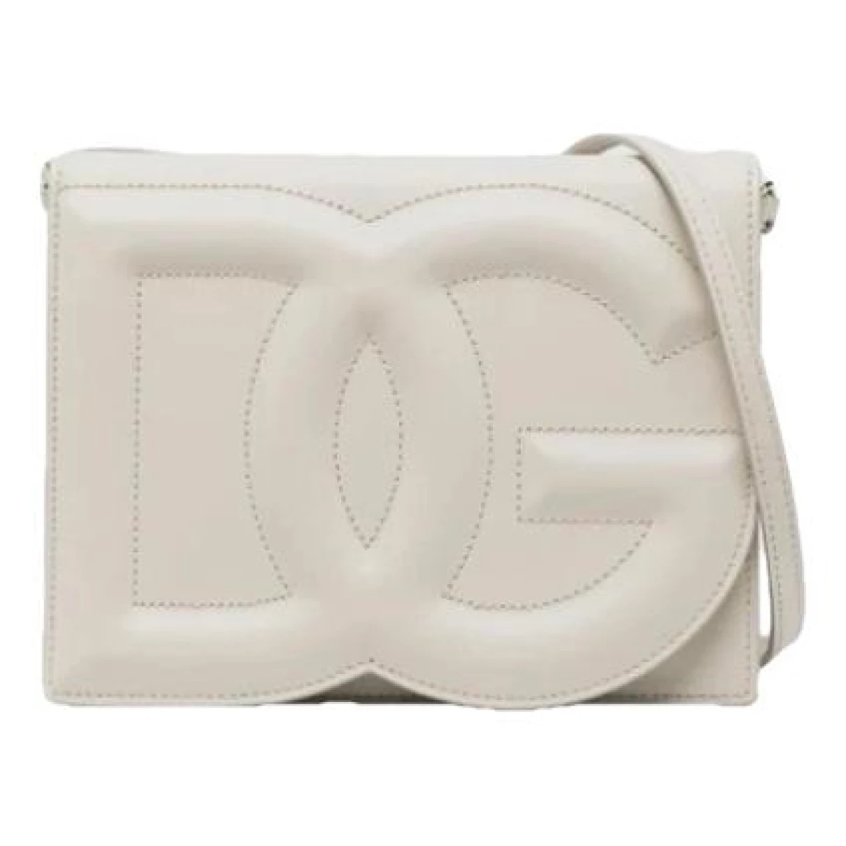 Pre-owned Dolce & Gabbana Leather Crossbody Bag In White