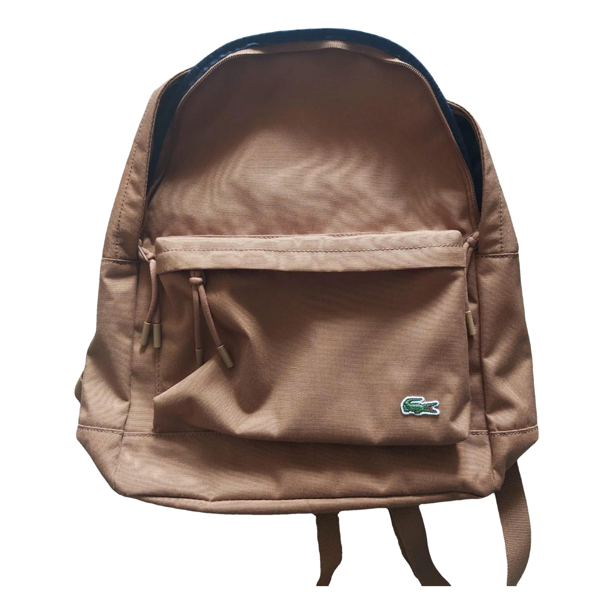 Pre-owned Lacoste Backpack In Camel