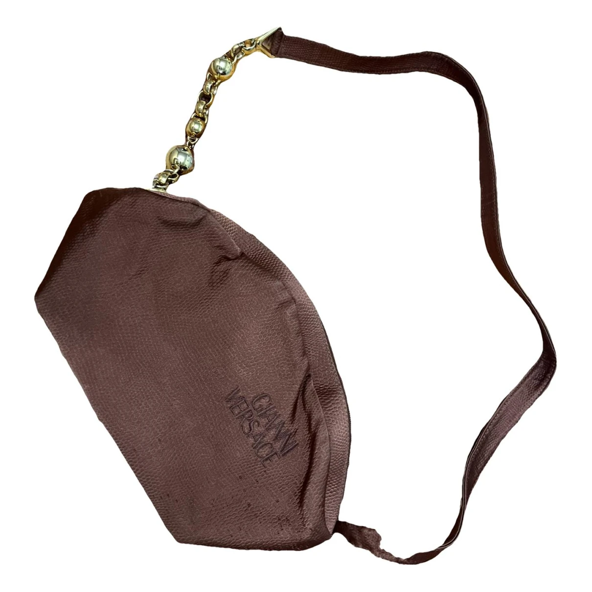 Pre-owned Versace Clutch Bag In Brown