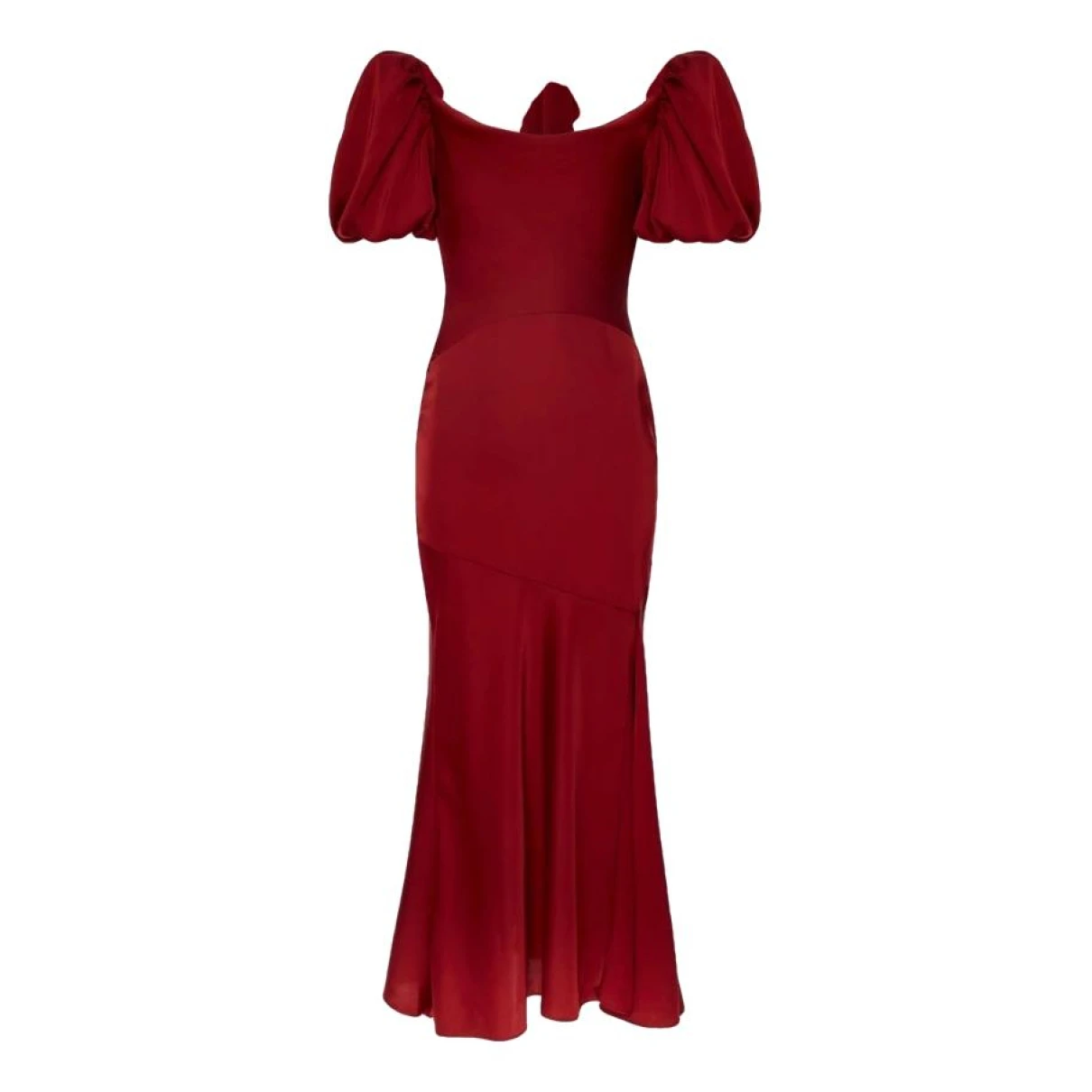 Pre-owned De La Vali Mid-length Dress In Burgundy
