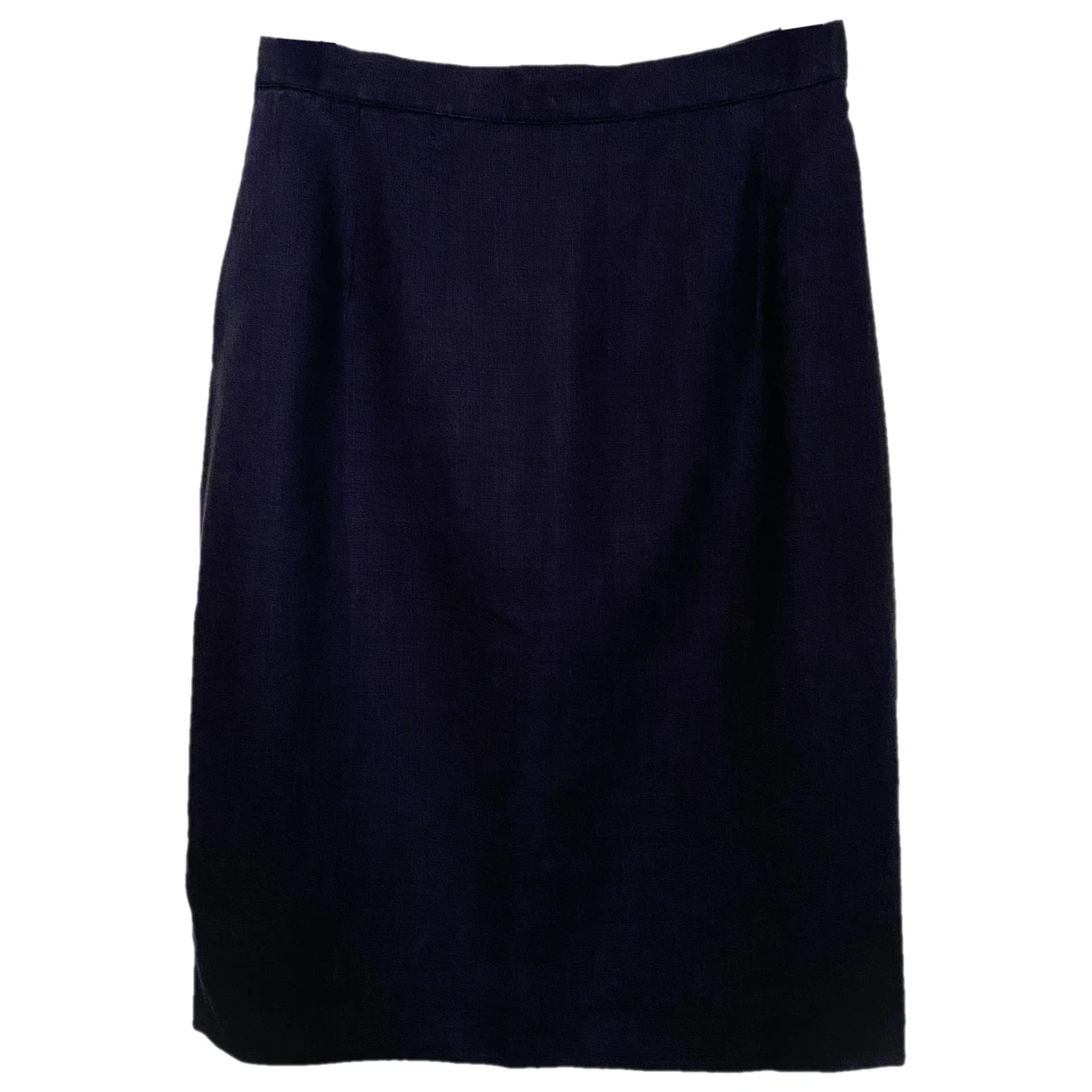 Pre-owned Cacharel Linen Mini Skirt In Navy