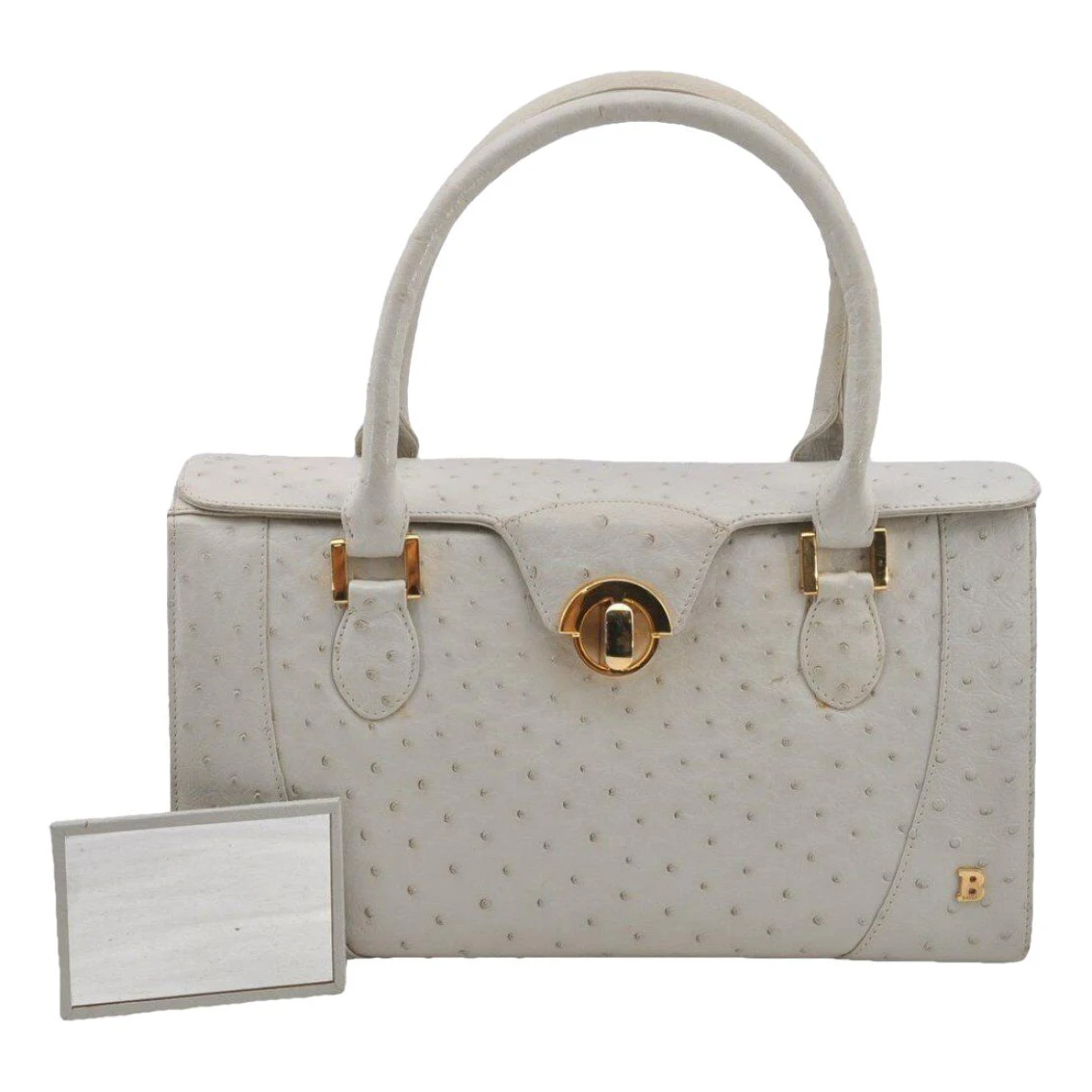 Pre-owned Bally Leather Handbag In White