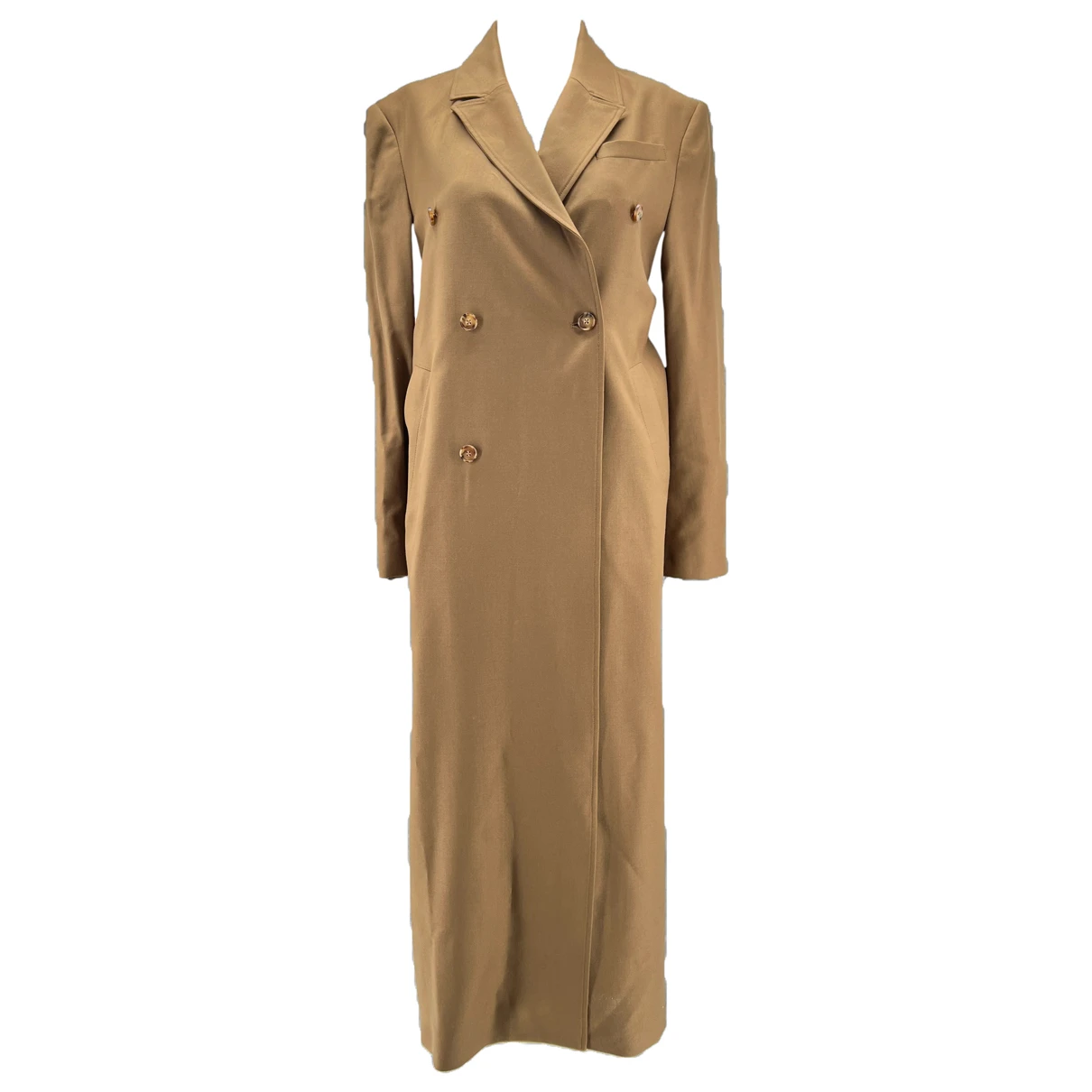 Pre-owned Loulou Studio Wool Trench Coat In Camel