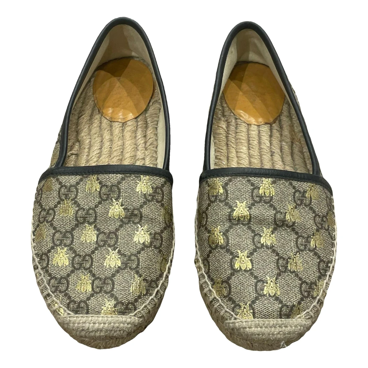 Pre-owned Gucci Cloth Espadrilles In Grey