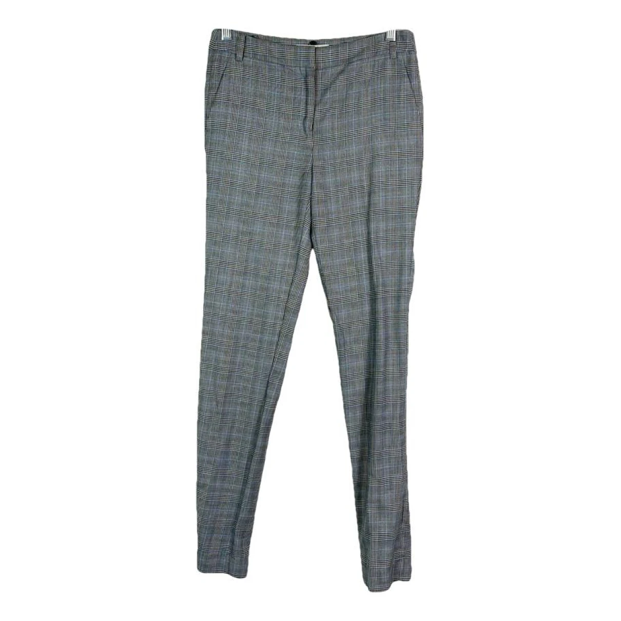 Pre-owned Tibi Wool Straight Pants In Grey
