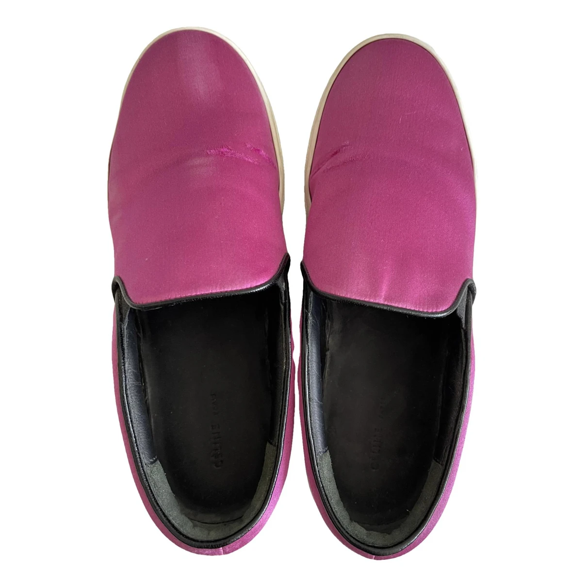 Pre-owned Celine Pull On Cloth Trainers In Pink