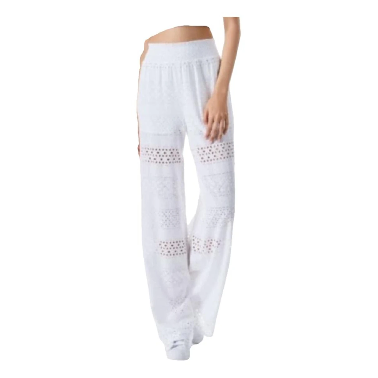 Pre-owned Alice And Olivia Trousers In White