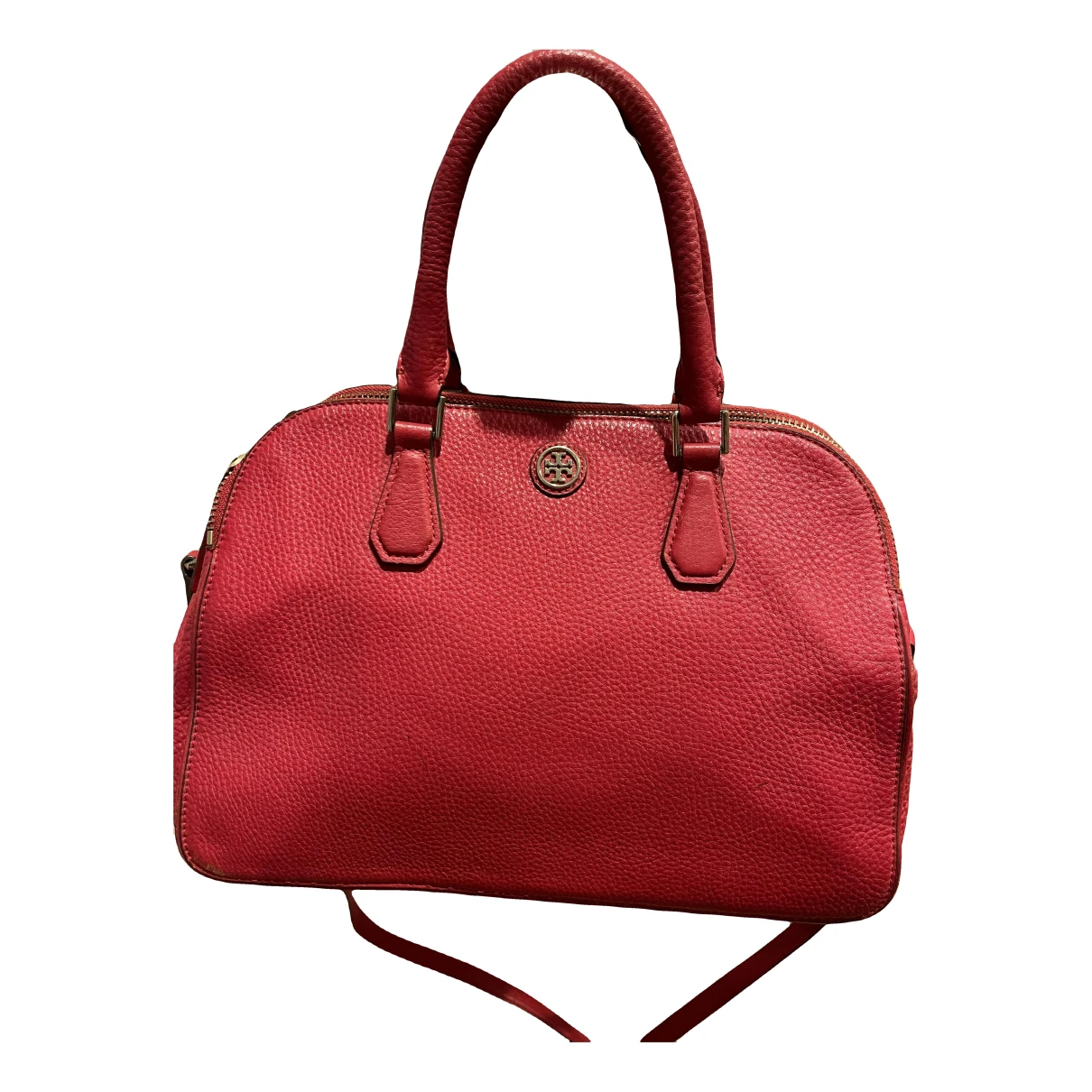 Pre-owned Tory Burch Leather Handbag In Red