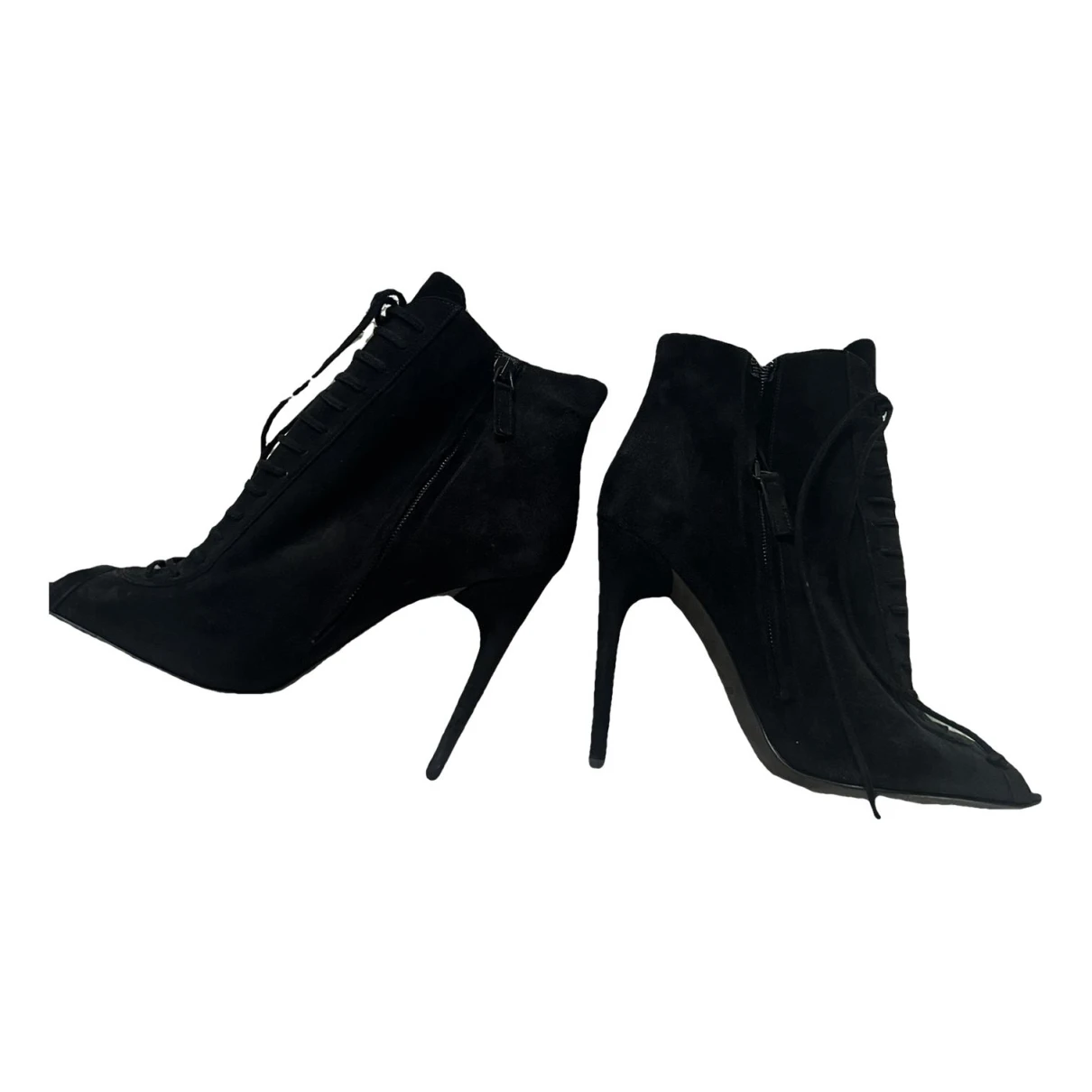 Pre-owned Tom Ford Lace Up Boots In Black