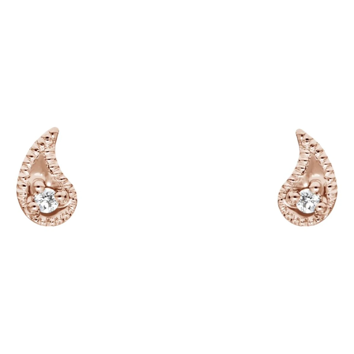 Pre-owned Maria Tash Pink Gold Earrings