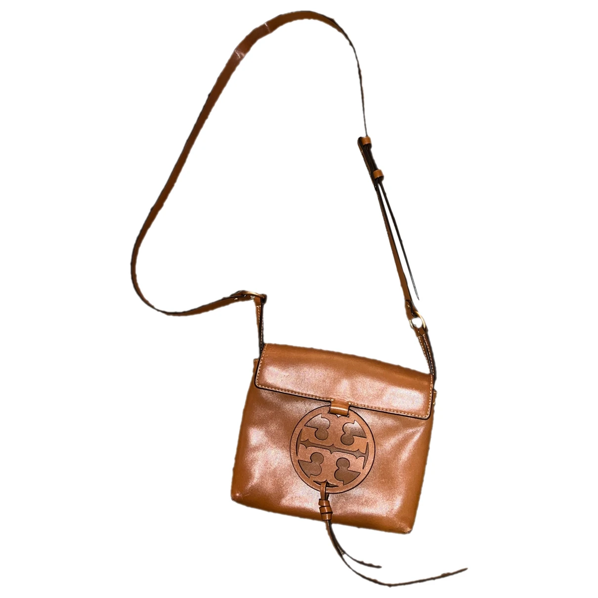 Pre-owned Tory Burch Leather Crossbody Bag In Camel